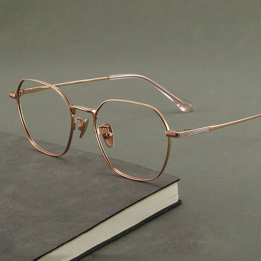 BCLEAR New Arrival Fashion Men Women Pure Titanium Eyeglasses Frames Fashion Literary Retro Prescription Spectacles Ultra-light