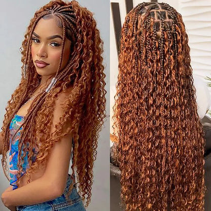 Deep Wave Bulk 100% Human Hair Braiding Blonde Ginger Curly Brazilian Hair for Human Hair Extensions for Micro Braiding No Weft