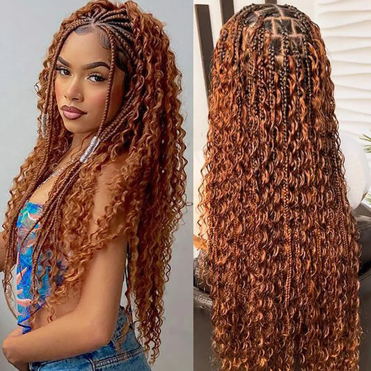 Deep Wave Bulk 100% Human Hair Braiding Blonde Ginger Curly Brazilian Hair for Human Hair Extensions for Micro Braiding No Weft