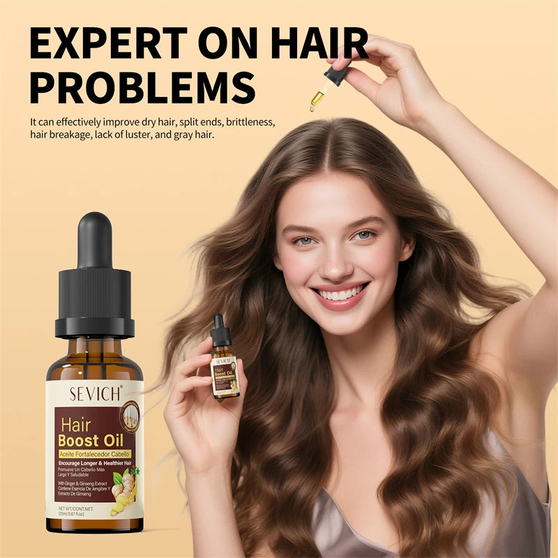 SEVICH Ginger Hair Growth Oil Fast Hair Regrowth Oil Anti Hair Loss Scalp Treatment Serum Hair Growth Product for Men Women 20ml