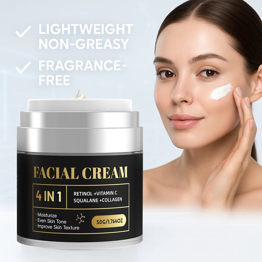Progressive Refining Cream 50g - 4-in-1 Retinol + Vitamin C & Squalane to Enhance Radiance & Support Skin Deep Nourishment