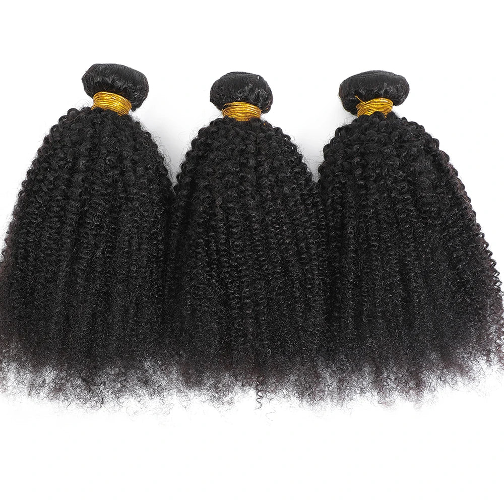 1/3 Afro Kinky Curly Bundles Brazilian Afro Kinky Human Hair Bundles Deal 8-24" Hair Extensions Curly Human Hair Weave For Women