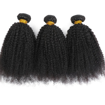 1/3 Afro Kinky Curly Bundles Brazilian Afro Kinky Human Hair Bundles Deal 8-24" Hair Extensions Curly Human Hair Weave For Women