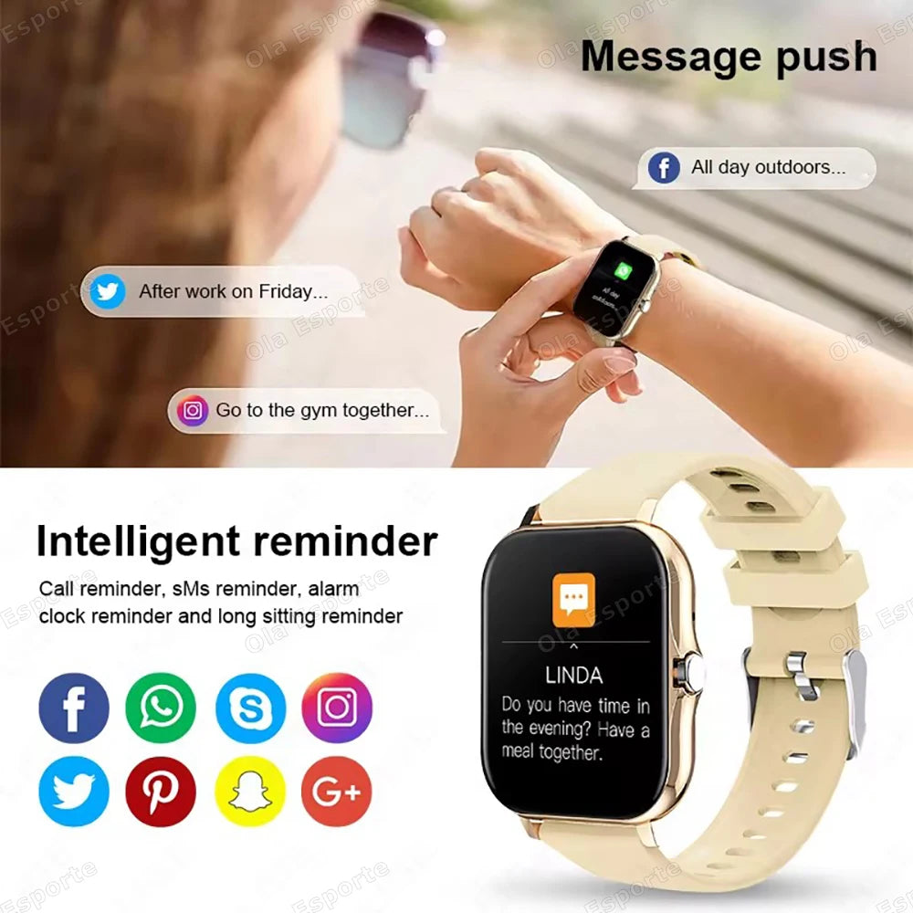 New Smart Watch Men Women Waterproof SmartWatch Faces Bluetooth Call Health Monitor Sports Fitness Watches For Android iOS 2025