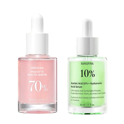 Korean Skincare Peach Niacinamide+Azelaic Acid Serum - Brightening & Soothing, For Glowing Skin