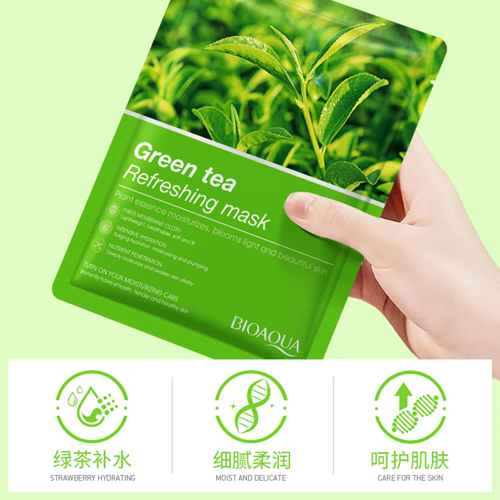 BIOAOUA Probiotics Face Mask Centella Asiatica, Aloe Vera & Vitamin C - Hydrating, Soothing, Brightening & Repairing Facial care