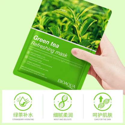 BIOAOUA Probiotics Face Mask Centella Asiatica, Aloe Vera & Vitamin C - Hydrating, Soothing, Brightening & Repairing Facial care