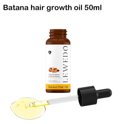 Lewedo Natural Batana Hair Growth Oil Set For Men Women Reduce Hair Loss Treatment Serum Nourish Scalp Anti-Breakage Hair Mask