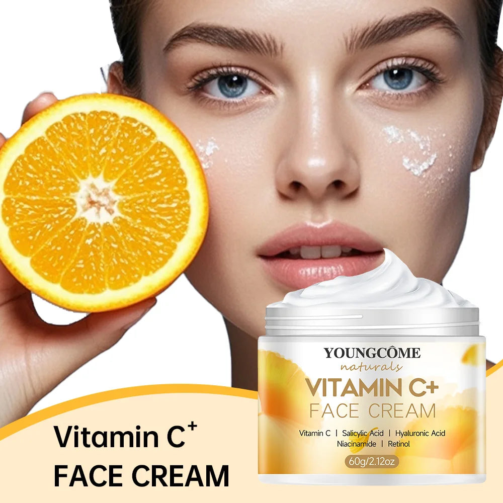 1set Vitamin C Skin care Set Face Anti Aging Firming Lifting Fade Fine Lines Whitening the moisturizing face cream Shrink Pores