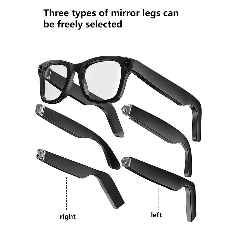 Xiaomi 8K HD AI Smart Camera Glasses With Long-lasting Battery Voice Assistant Control Calling Music Outdoor Photo-grey Glasses