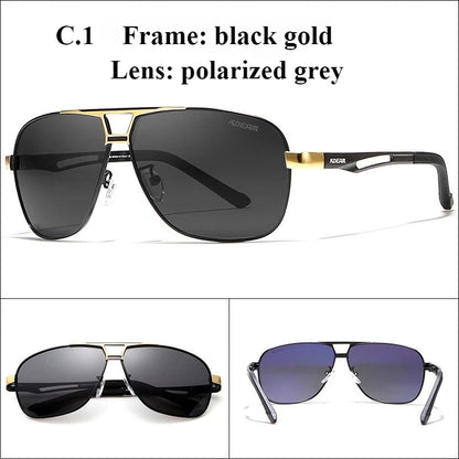 63-16 Metal Double Bridge Large Frame Polarized Sunglasses for Men Driving Reading Custom Prescription Glasses