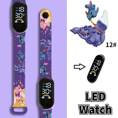 Stitch Children Watches Girls Waterproof Sport Touch Screen Watch for Women Waterproof Digital Clock Bracelet Gifts