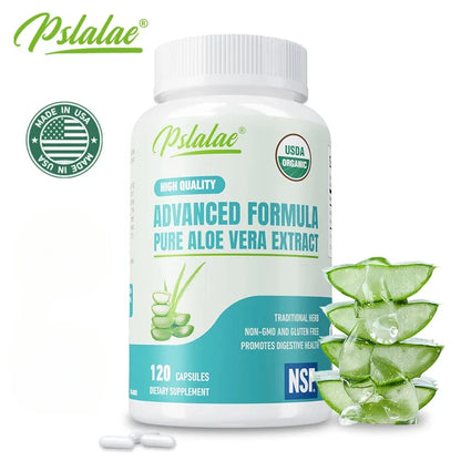 Aloe Vera Capsules - Support Gut Health & Digestive Comfort, Balance Stomach Acid Levels, Immune Support