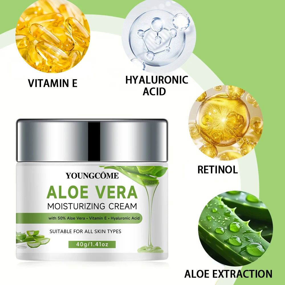 Natural Aloe Vera Gel Face Cream Moisturizing Blackhead Removal Creams For Women Korean Skin Care Products Cosmetics Nourishing