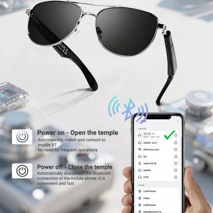 GT-32 Smart bluetooth glasses specificationsTranslation Sunglasses Voice Remote Control Music Eyewear Waterproof Eyeglasses