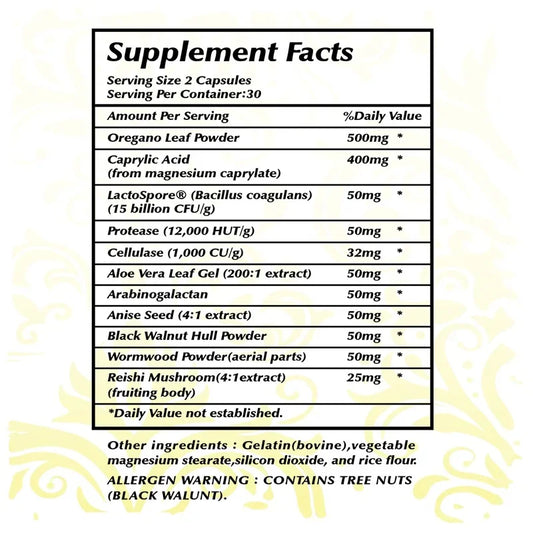 Candida Cleanse - Antioxidant, Intestinal Cleansing and Detoxification, Promote Digestion & Metabolism