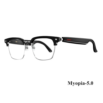 Smart Glasses Translate Language Support Custom Myopia Lens Navigation Voice Assistant Listen Songs AI Smart Glasses Translator