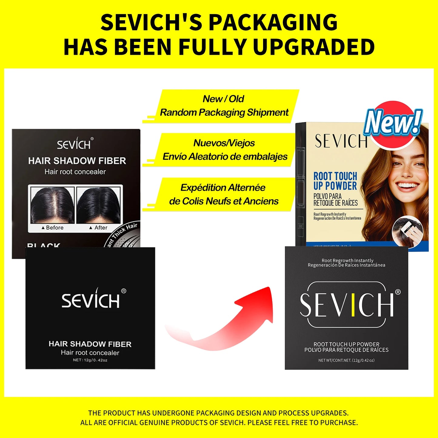 Sevich 5 Colors 12g Hair Shadow Powder Waterproof Hairline Edge Control Powder Root Cover Up Dark Brown Hair Concealer With Puff