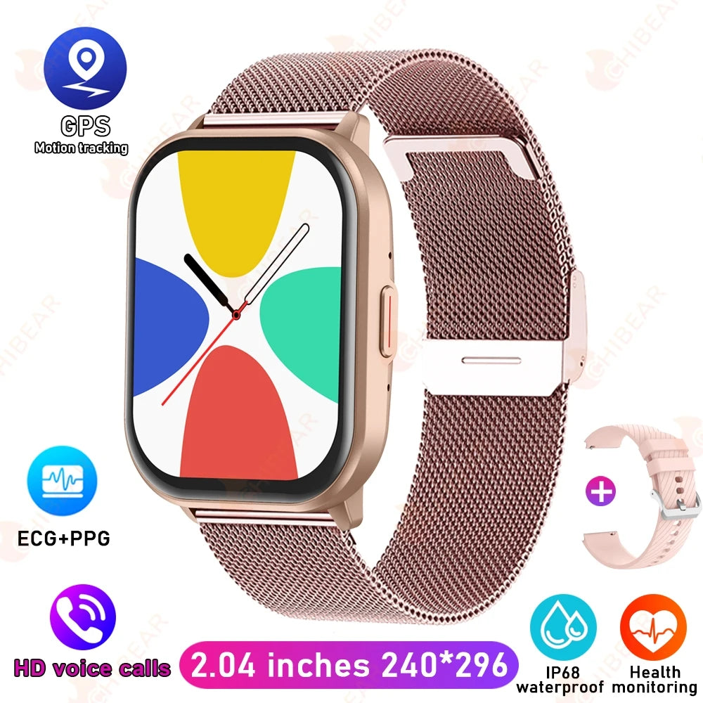 2025 New For Xiaomi Huawei Samsung Smart Watch Men Women Heart Rate Blood Pressure Fitness Tracker Bluetooth Call Smartwatch Man