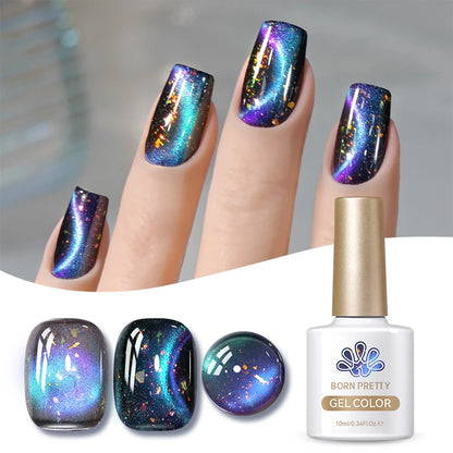 BORN PRETTY 10ml HEMA TPO FREE Mint Chocolate Cat Magnetic Gel Nail Polish Sumer Colored Ultra Shine Soak Off UV Gel Nail Art