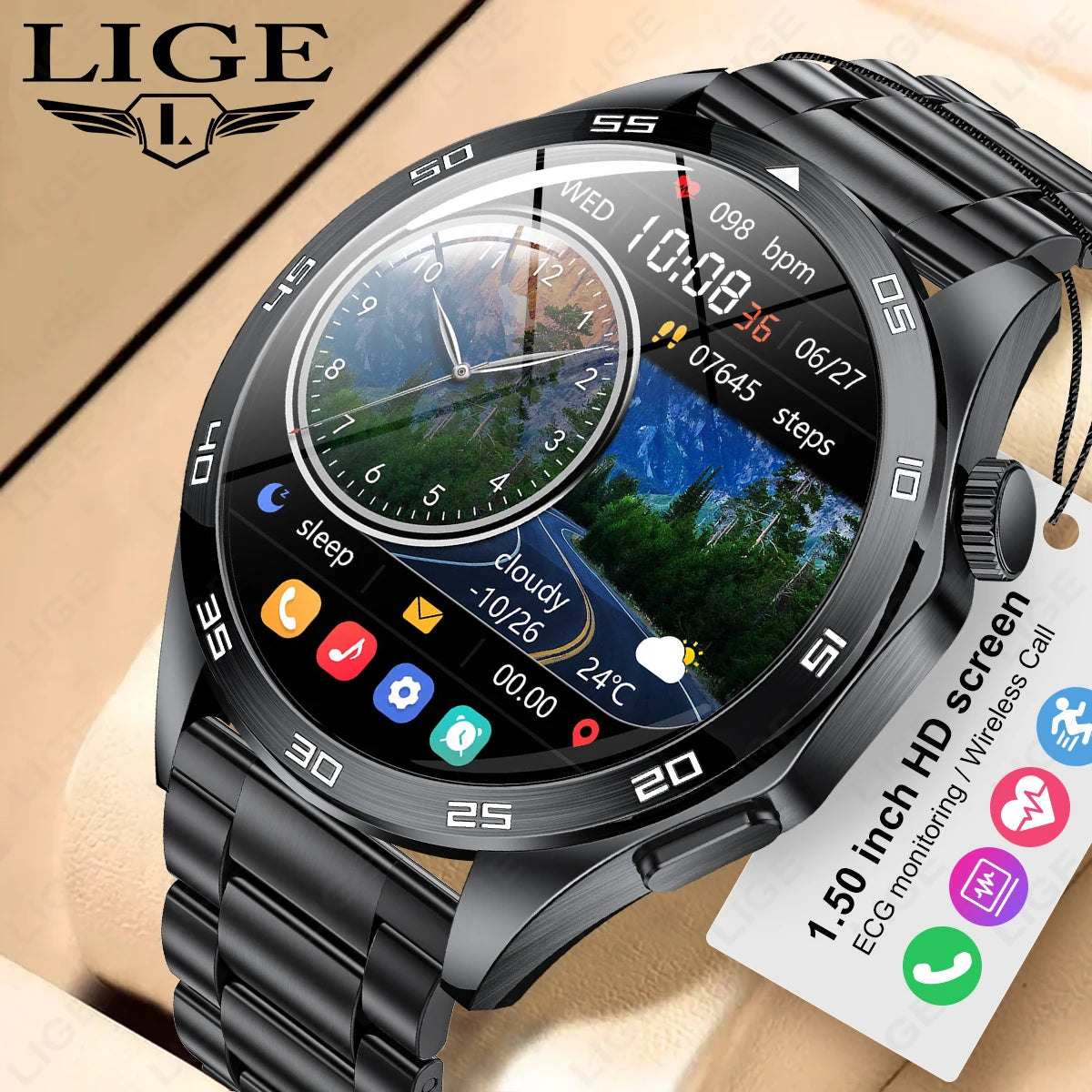 2025 Smart Watch Men Watch 4 Pro+ 1.50 Inch HD Screen Bluetooth Call ECG Heart Rate Health Monitoring Smartwatch For Android IOS