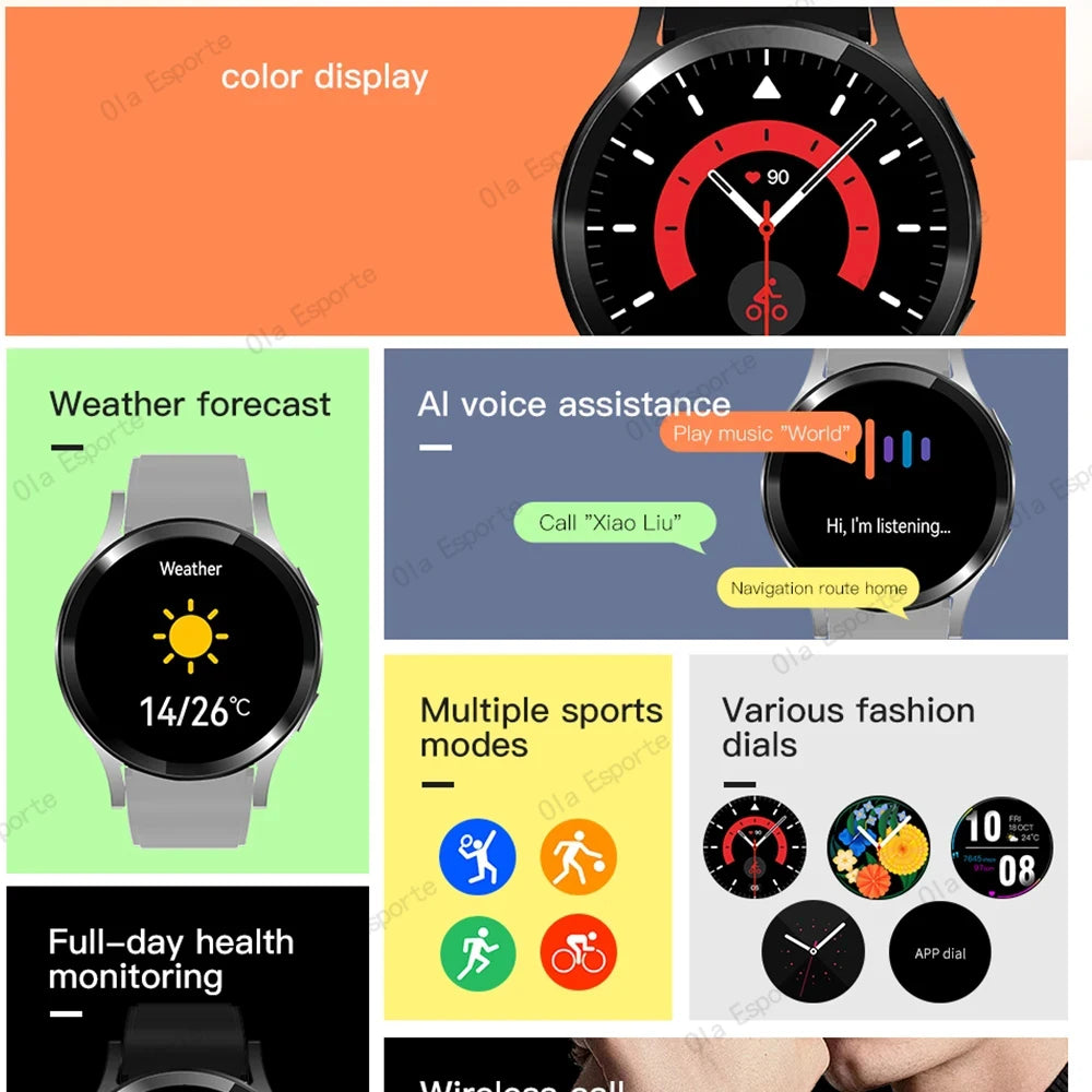 2025 New Bluetooth Calls Smart Watch 6 Pro 1.32” Inch 240*280 Custom Dials Sport Men And Woman Health Monitor Smartwatch For Man