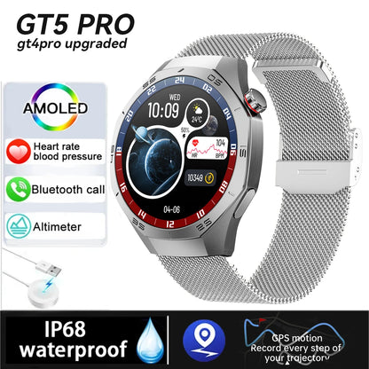 Original New S5 Smartwatch Men 360*360 HD AMOLED Screen GPS Motion Track Heart Rate Bluetooth Call IP68 Waterproof Smartwatch