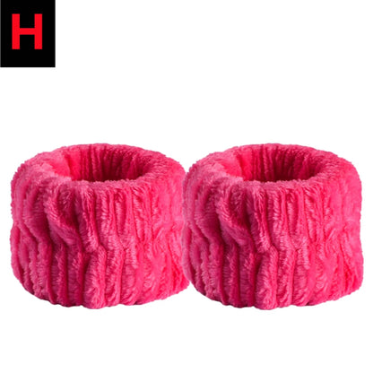 4/2PCS Reusable Wrist Washing Belt Soft Microfiber Towel Wristbands Washing Face Water Absorption Prevent Wetness Wrist Washband