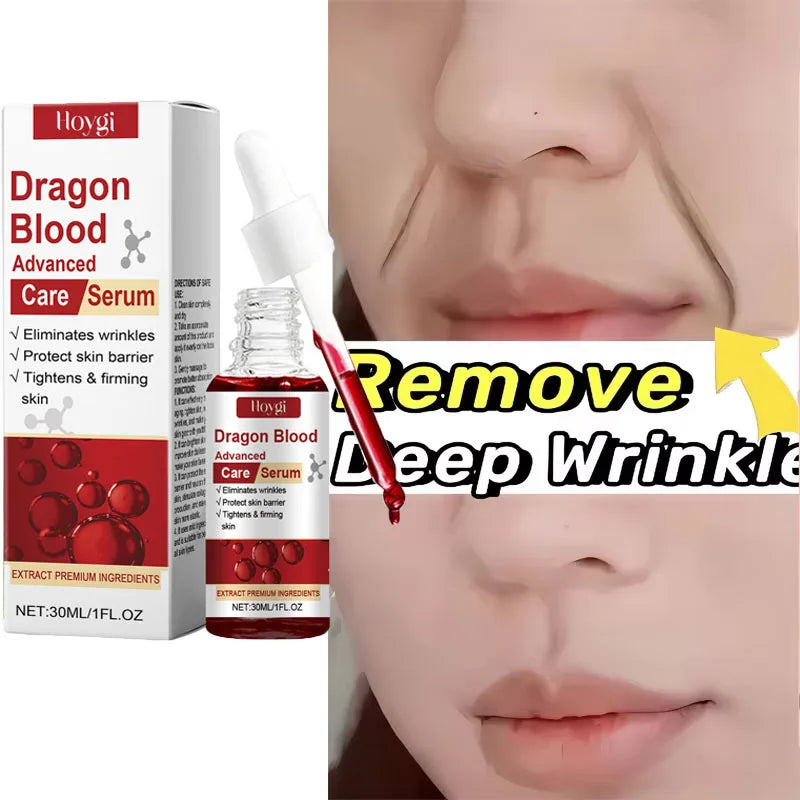 Dragon Blood Wrinkle Removal Face Serum Anti-Aging Firming Lift Brighten Whitening Dull Skin Moisturizer Skin Care Cosmetics