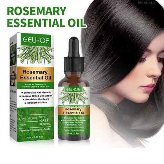EELHOE Rosemary Essential Oil Nourishes Repairs Improves Frizz Prevents Hair Loss Eliminates Itching Thinning Damaged Hair Care