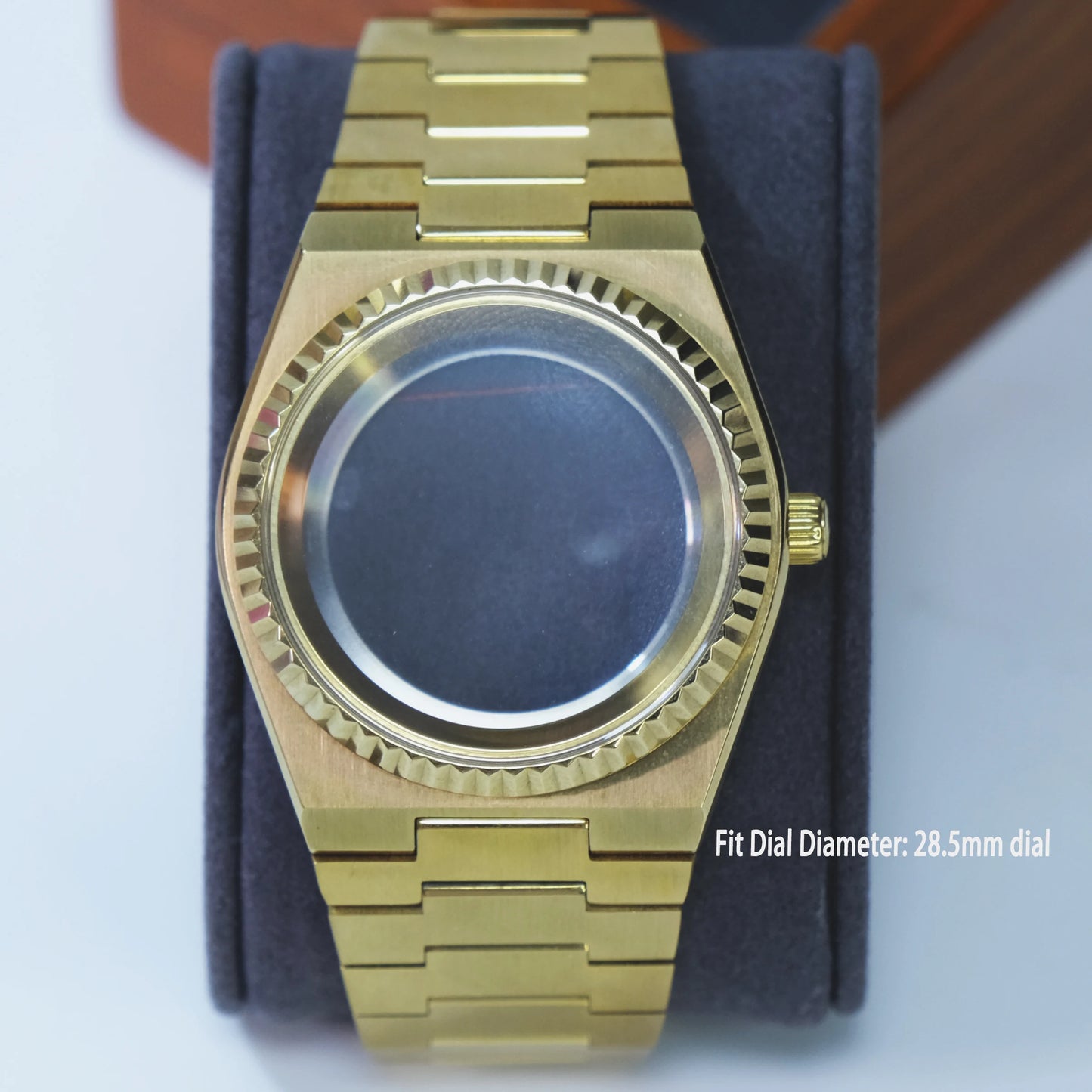 For NH35 Movement  PRX Super Player Sapphire Glass Stainless Steel Watch Case Band Fit for 28.5mm DIal Waterproof Modification