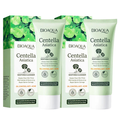 1/2pcs BIOAQUA Centella Asiatica Facial Cleanser Moisturizing Oil Control Cleansing Face Wash Foam Facial Cleanser Skin Care