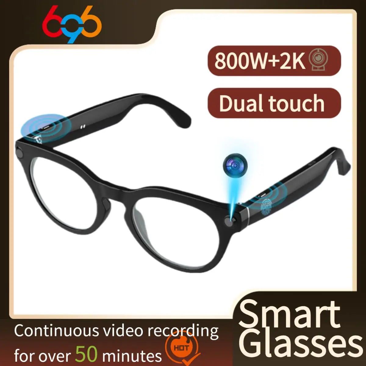 AI Smart Camera Glasses Anti-blue Light Bluetooth Call Voice Assisatant Sunglasses Outdoor Sports Headphone Eyeglasses Men Women