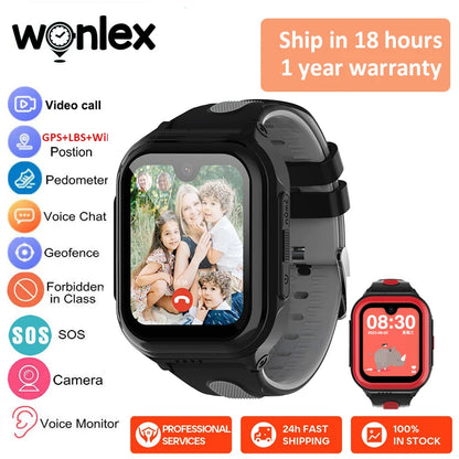 Wonlex 4G Children Smart Watch GPS WiFi Camera Monitor Tracker Phone Watch KT31-X2 Video Call SOS IP67 Waterproof Kid Smartwatch