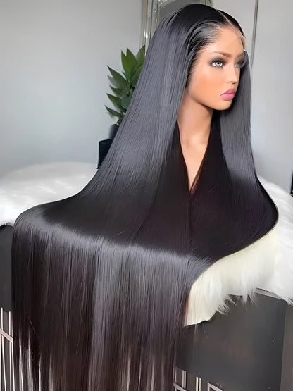 13x4 Bone Straight Human Hair Wigs 13x6 Hd Lace Frontal 40 Inch Straight Transparent Lace 220 Density Human Hair Wig For Women