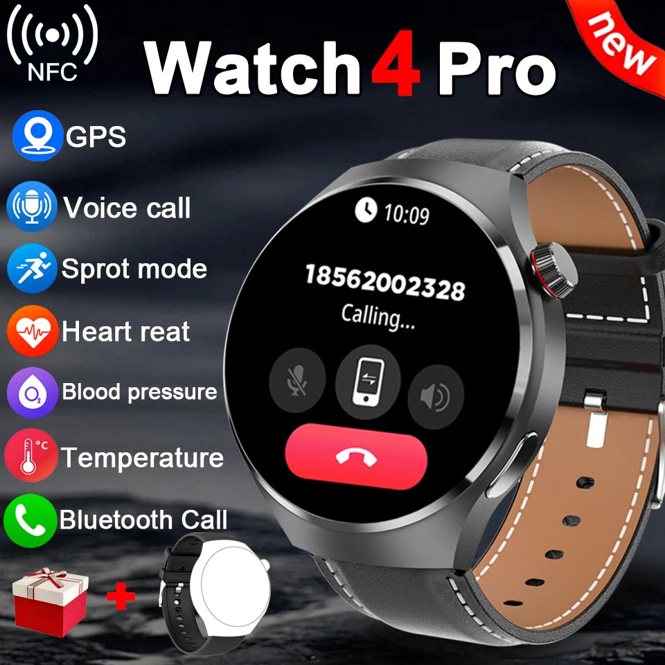 2025New For Huawei Watch4 PRO Smart Watch Men Ms.Watch 4 Pro HD Screen Bluetooth Call NFC GPS Heart rate waterproof SmartWatch
