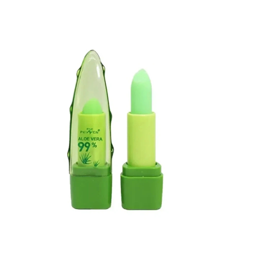 1Pcs Moisture Lip Balm Long-Lasting Natural Aloe Vera Lipstick Color Mood Changing Long Lasting Moisturizing Lipstick Anti Aging