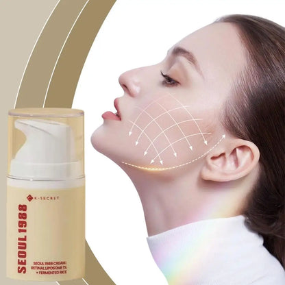 50ml Seoul 1988 Retinol Rice Soothing and Firming Cream Improves Dry and Rough Skin, Lifting and Firming Moisturizing Cream