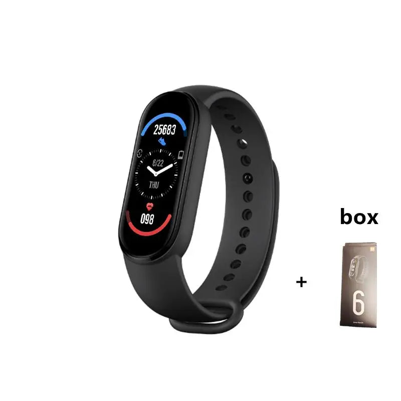 M6 Smart Bracelet Multi-Function Heart Rate Blood Pressure Monitor Step Music Sleep Monitoring M6 Smart Fitness Sports Watch