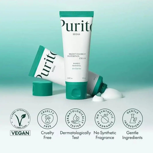 100ml Purito Bamboo Extract Centella Asiatica Cream Soothing Moisturizing Centella Assad Facial Care Cream