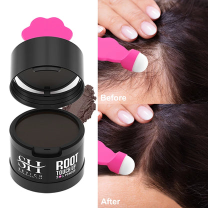 Sevich Hairline Powder 4G Hair Black Hairline Shadow Powder Instantly Black Color Root Cover Up Shadow Makeup Hair Concealer