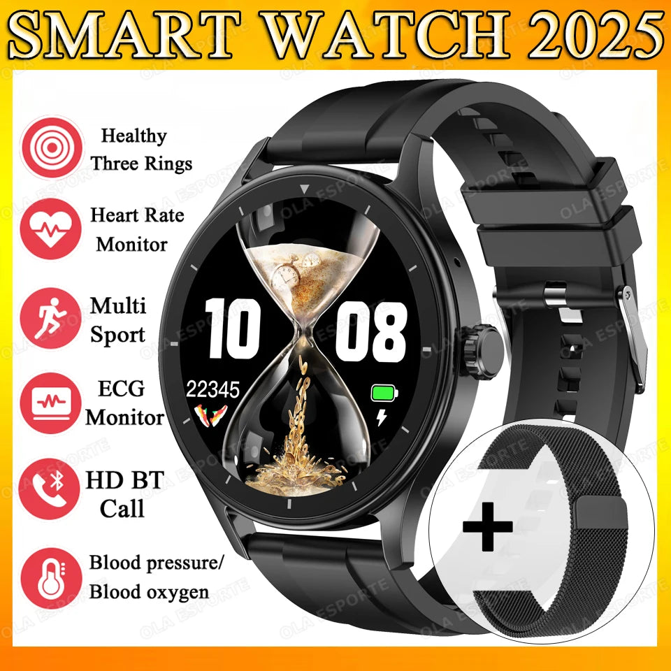 New NFC Smart Watch Women Heart Rate Blood Oxygen Monitor Wireless Call Smartwatch 100+Sports Modes Pedometer Men Sports Watches