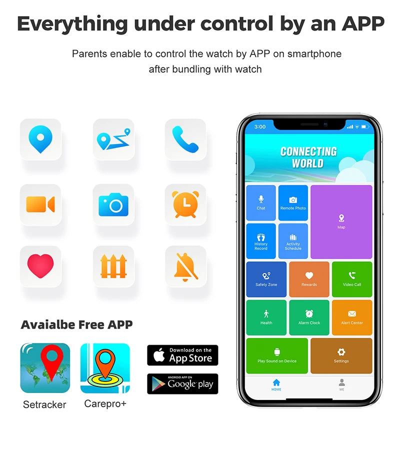 2025 New Smart Watch Kids Gift GPS Video Call SOS Child Smartwatch Camera Monitor Tracker Location Phone Watch Safety protection