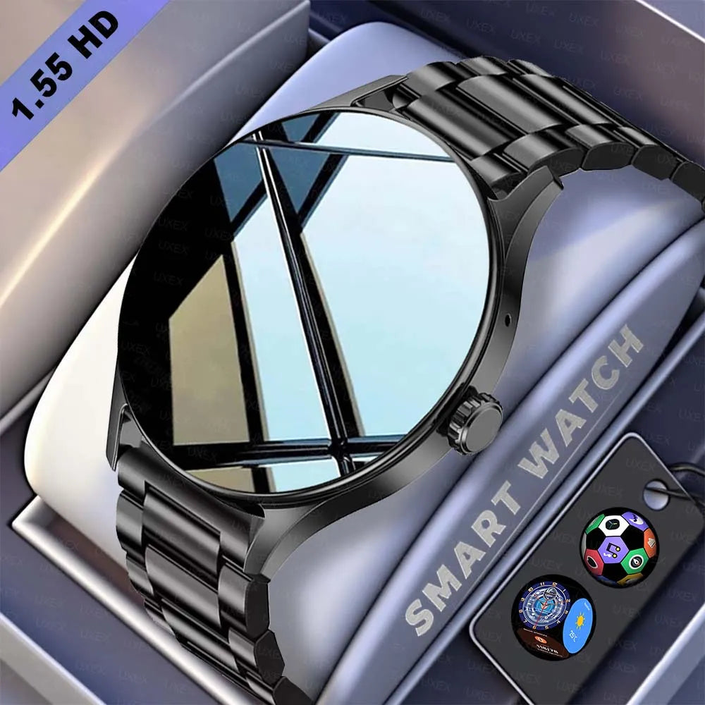 Fashion Smart Watch Plus 1.55 HD For Men And Women Bluetooth Call 3D UI Health Tracker Motion Trajectory Business Watch Original