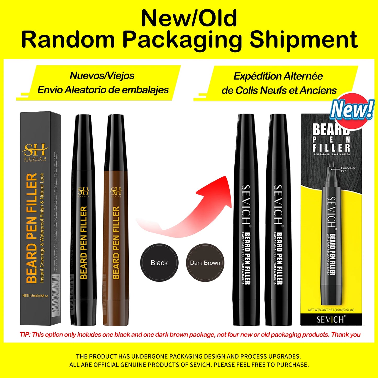 Beard Filling Pen Kit Beard Enhancer Brush Beard Coloring Shaping Tools Waterproof Black Brown Hair Pencil Man Cosmetic