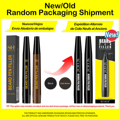 Beard Filling Pen Kit Beard Enhancer Brush Beard Coloring Shaping Tools Waterproof Black Brown Hair Pencil Man Cosmetic