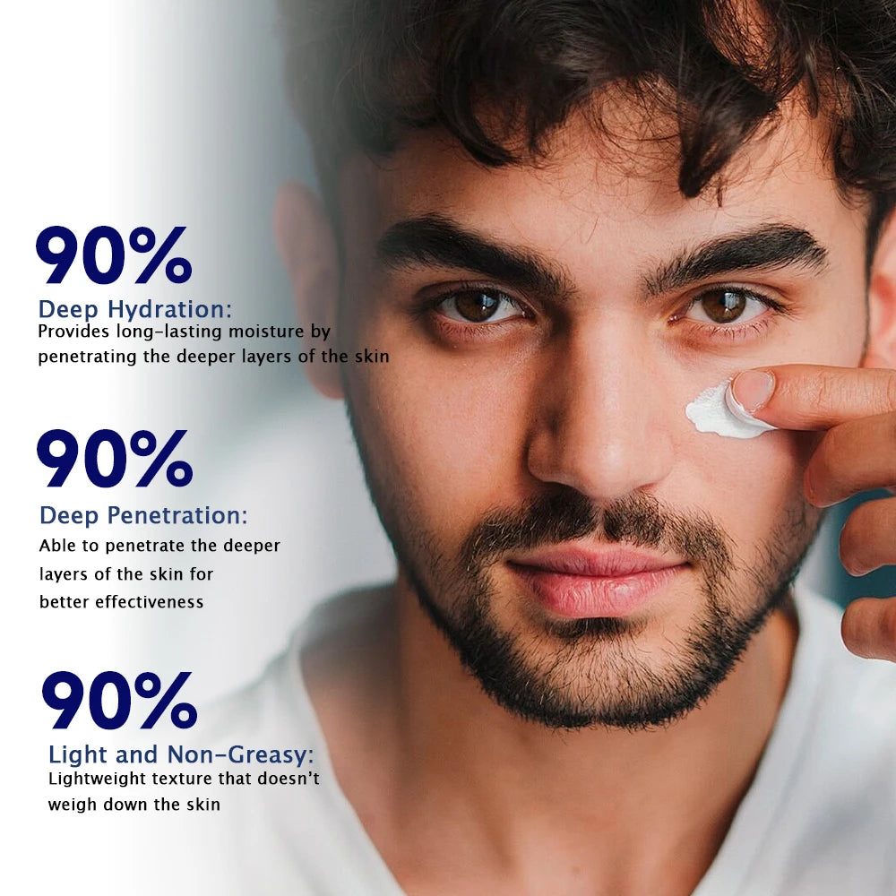 Men's Moisturizing Collagen cream with retinol and vitamins, refreshing and hydrating, improves skin elasticity, day and night