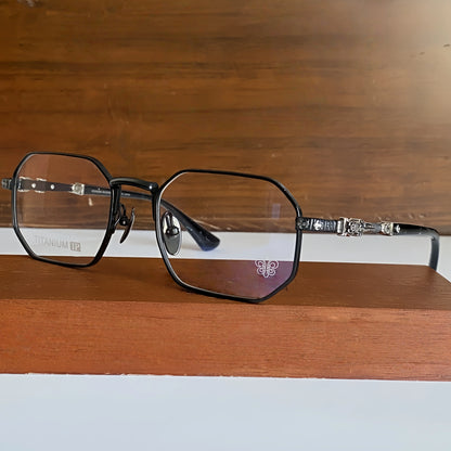 2025 New Fashionable Pure Titanium Women's Glasses Frame Men's Retro Square Myopia Anti Blue Light Optical Prescription Eyeglass