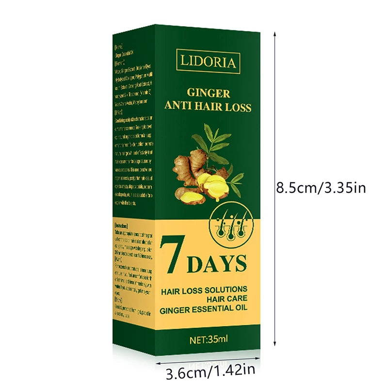 35ml Natural Ginger Hair Care Essential Oil 7 Day Improves Scalp Environment Hair Loss Treatment Hair Growth Care Essence Oil