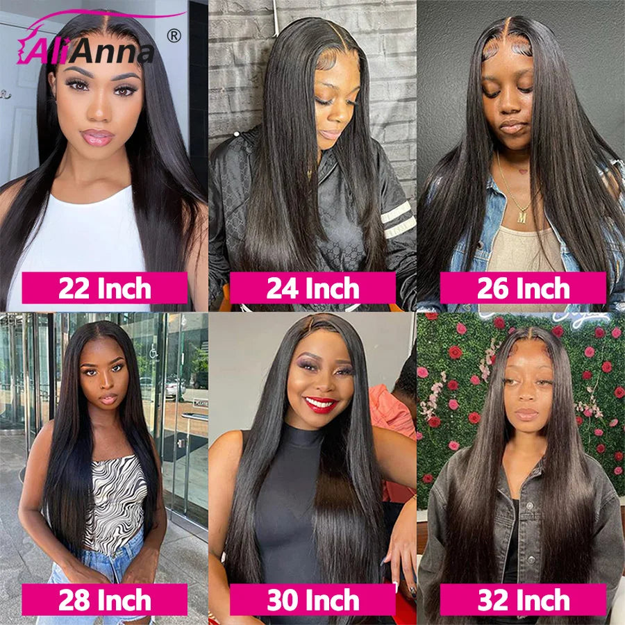 200 Density Straight Human Hair Wigs On Clearance Sale Transparent HD Lace Wig 13x6 Human Hair 30 Inch Brazilian Raw Hair Wig